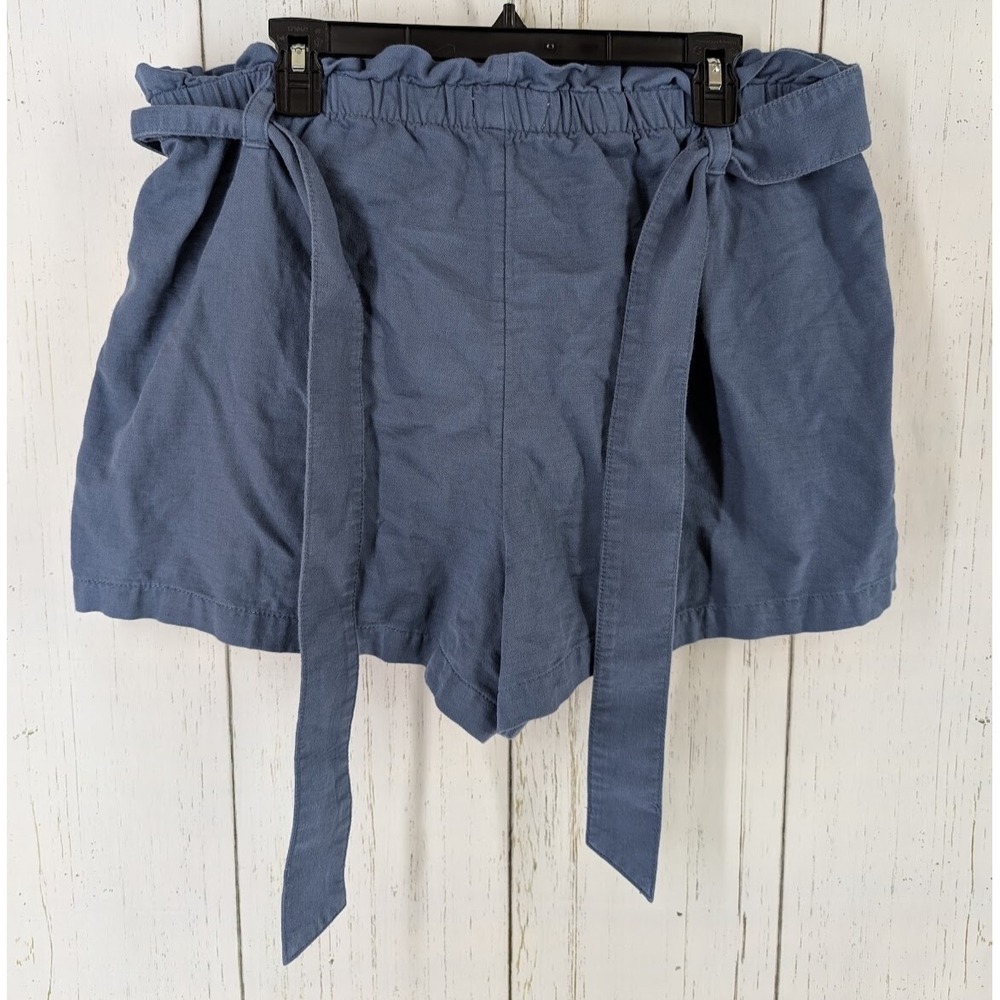 Lauren Conrad Size XL‎ Womens Blue Belted Paper Bag Shorts